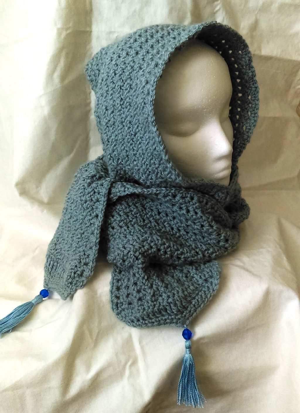 Crochet Hooded Scarf Pattern Frosty Hooded Scarf With Tassel Crochet