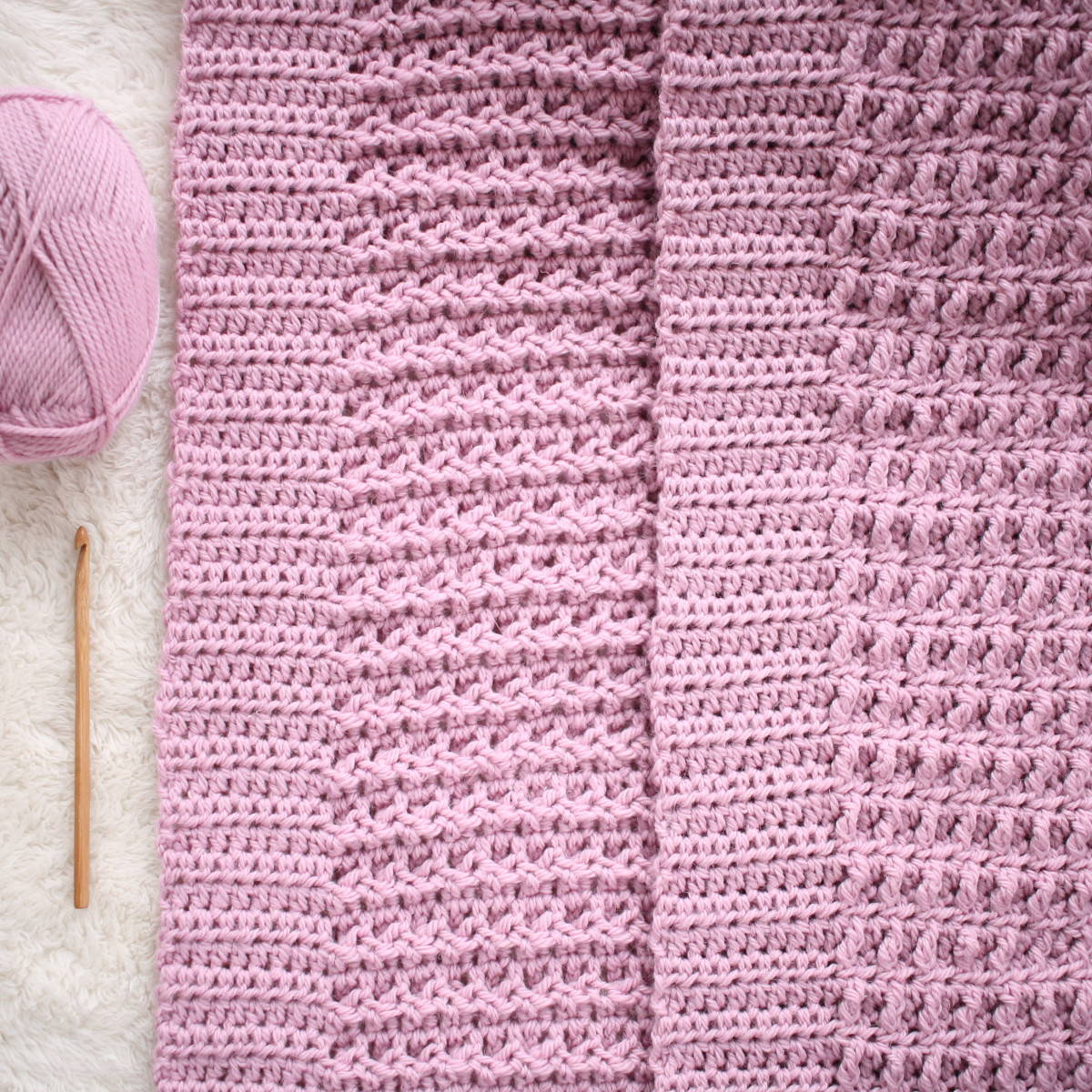 Easy Double Crochet Afghan Patterns Easy Blanket Pattern With Built In