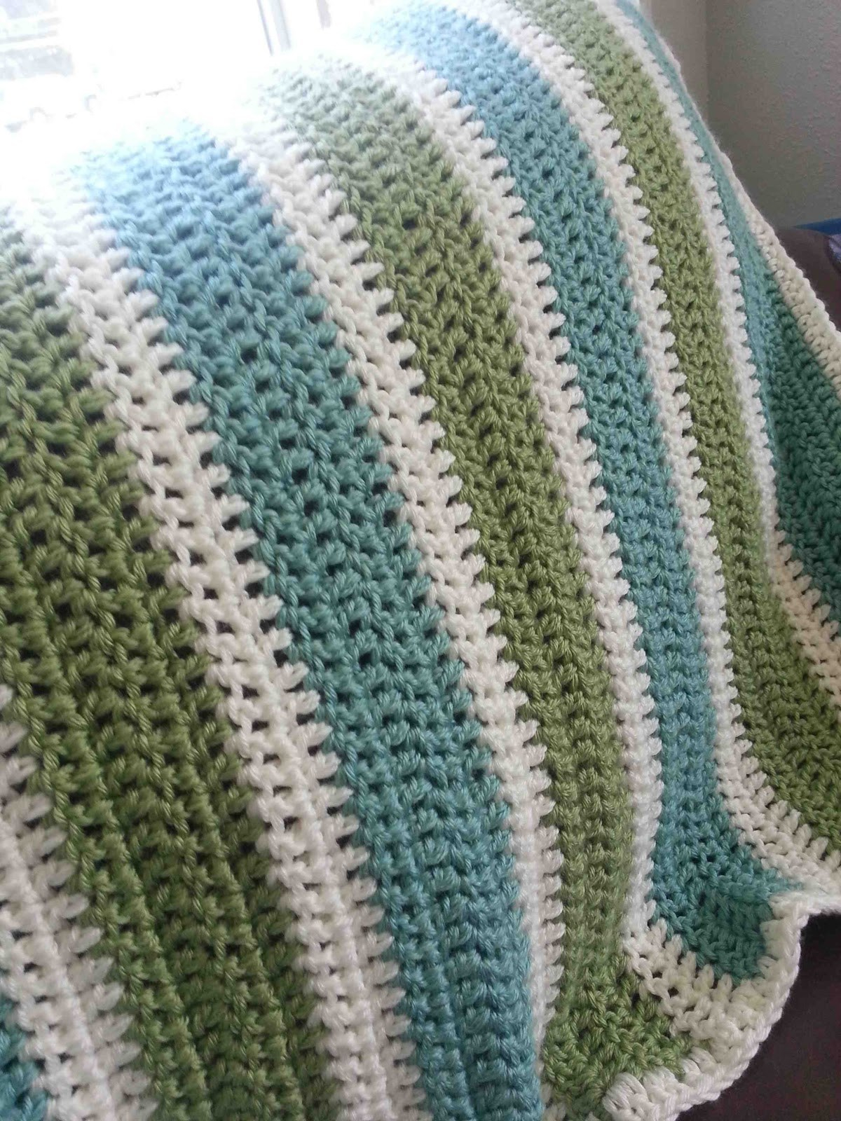 Easy Double Crochet Afghan Patterns Made Me Shared With You Striped