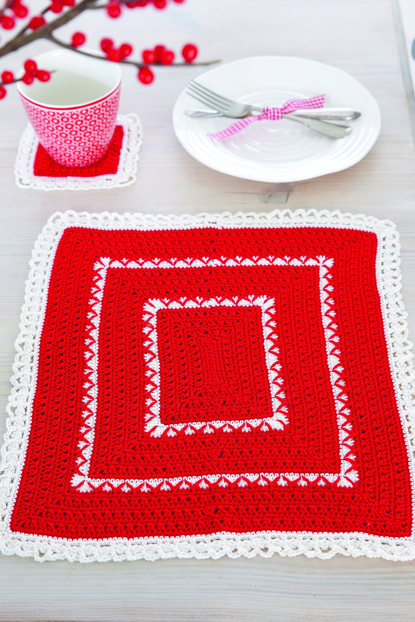 Free Christmas Coaster Crochet Pattern for You