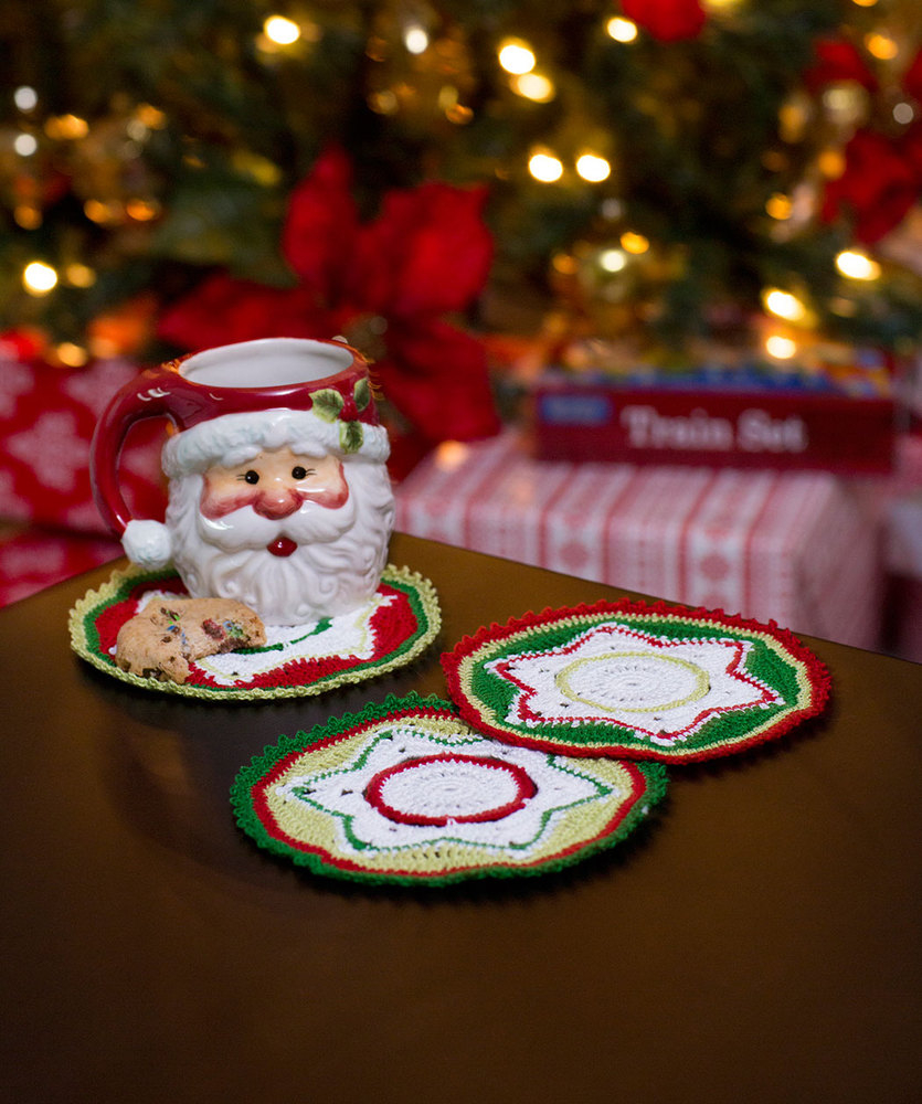 Free Christmas Coaster Crochet Pattern for You