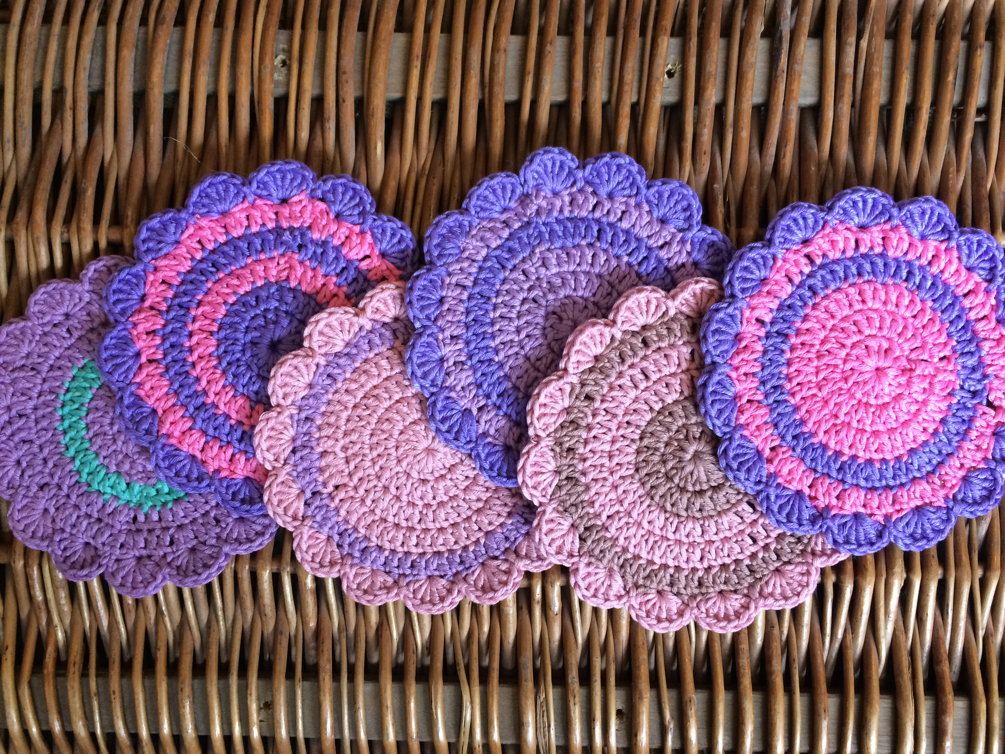 Free Christmas Coaster Crochet Pattern for You Stripey Crochet Coaster