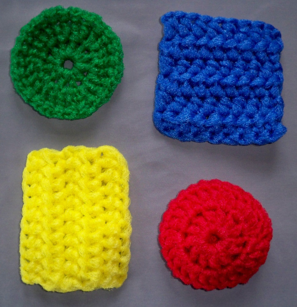 Nylon Net Scrubbies Crochet Pattern Scrubbie Sample Pack Set Of 4 Nylon