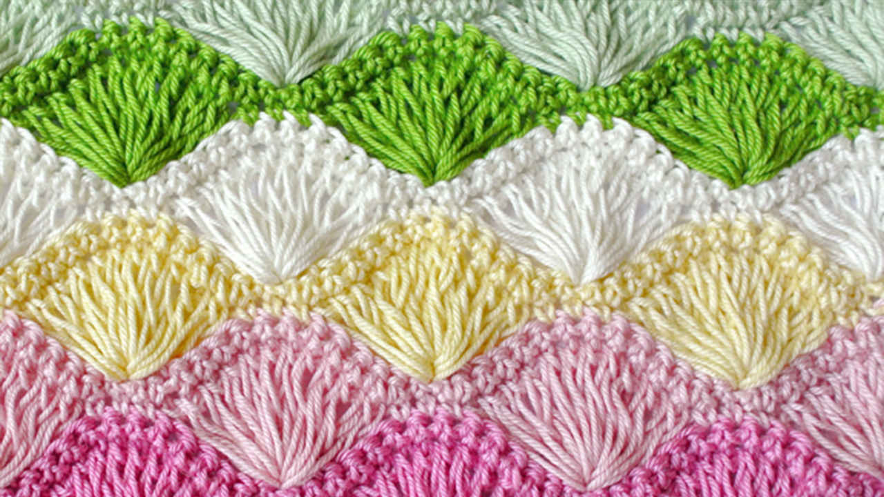 3 Unique Details of Crochet Fan Patterns Free Easy Crochet Fan Stitch Pattern Crochetbeja