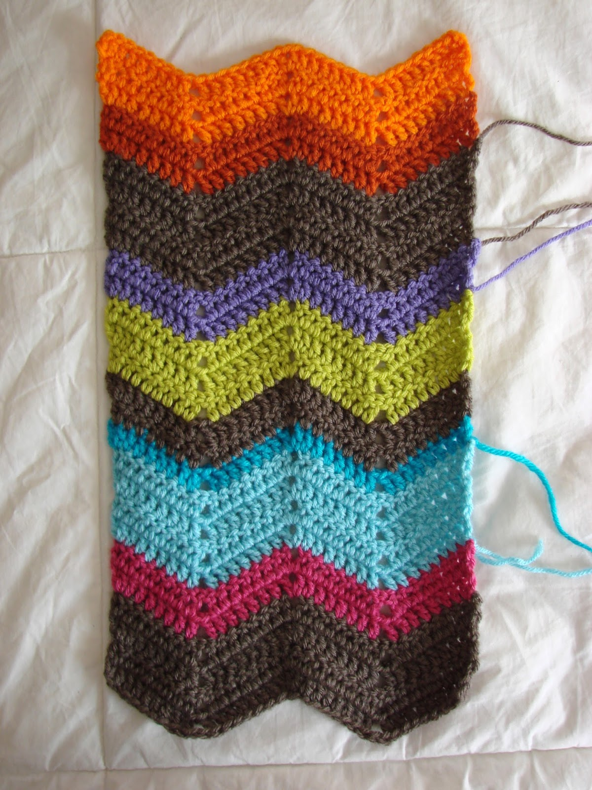 Chevron Scarf Crochet Pattern  Crochet In Color Chevron Scarf Pattern