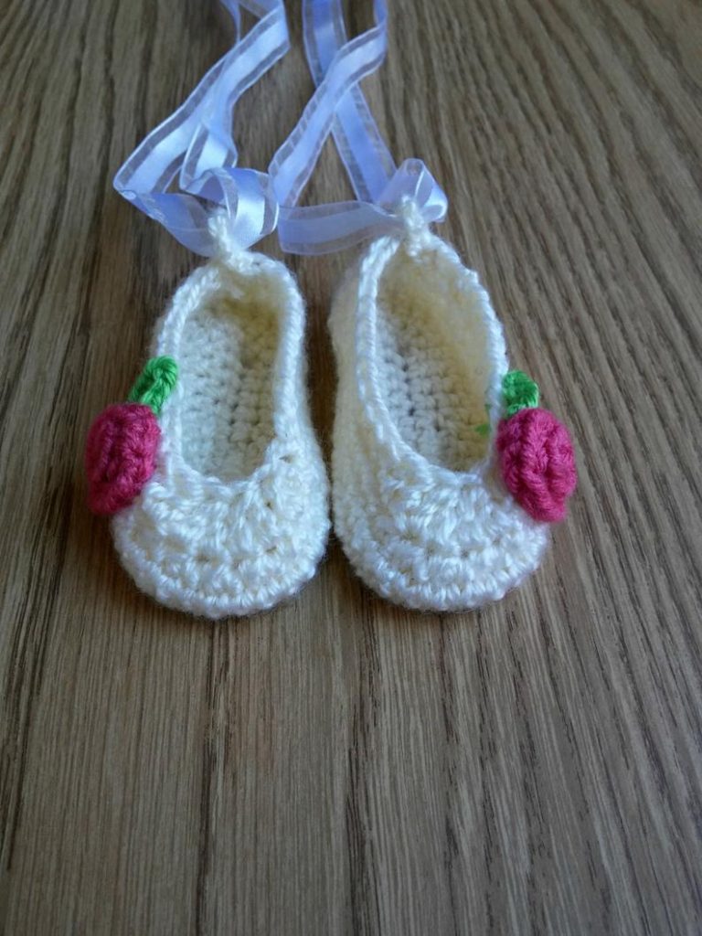 Crochet Baby Ballet Slippers Pattern