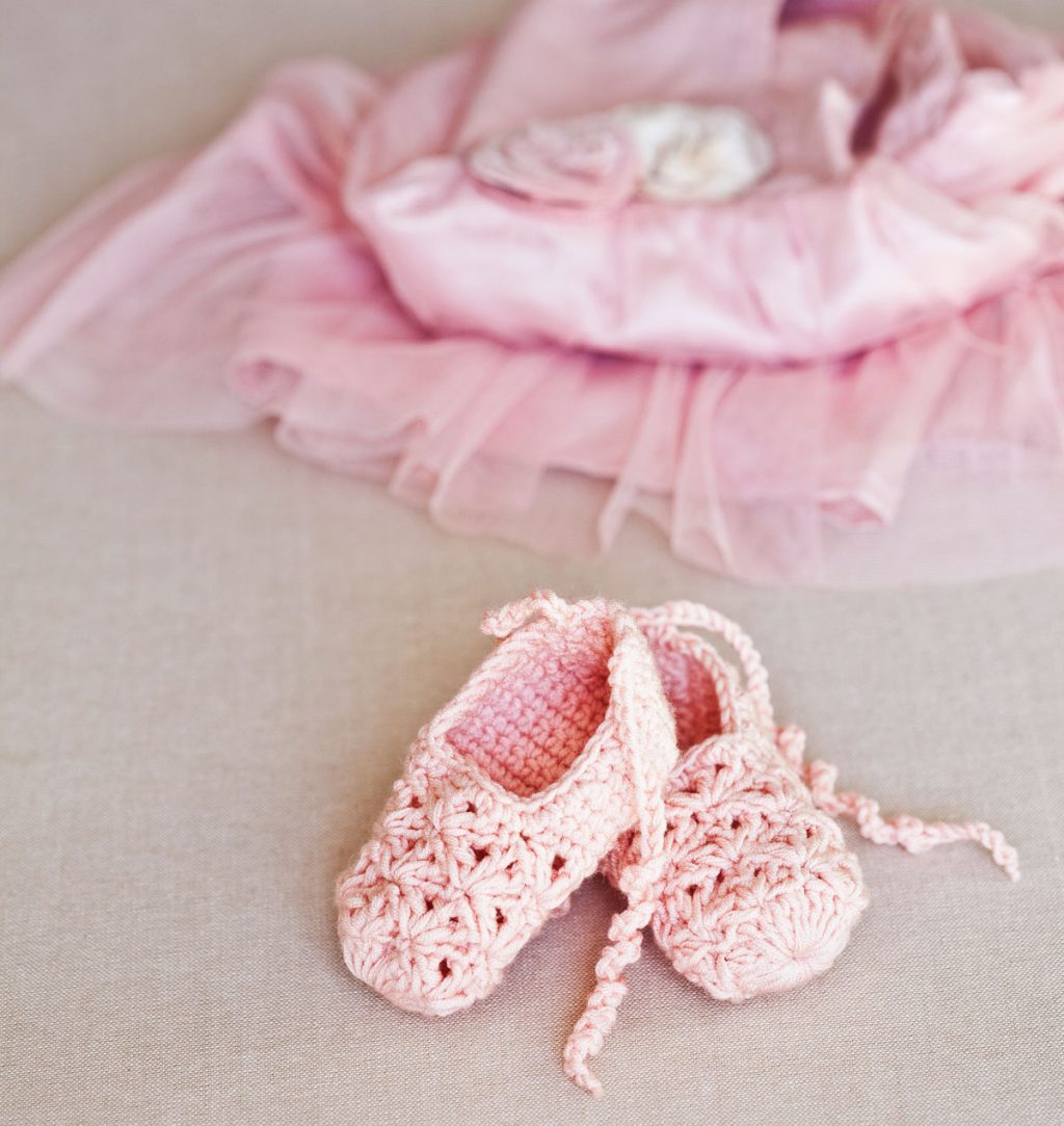 Crochet Baby Ballet Slippers Pattern
