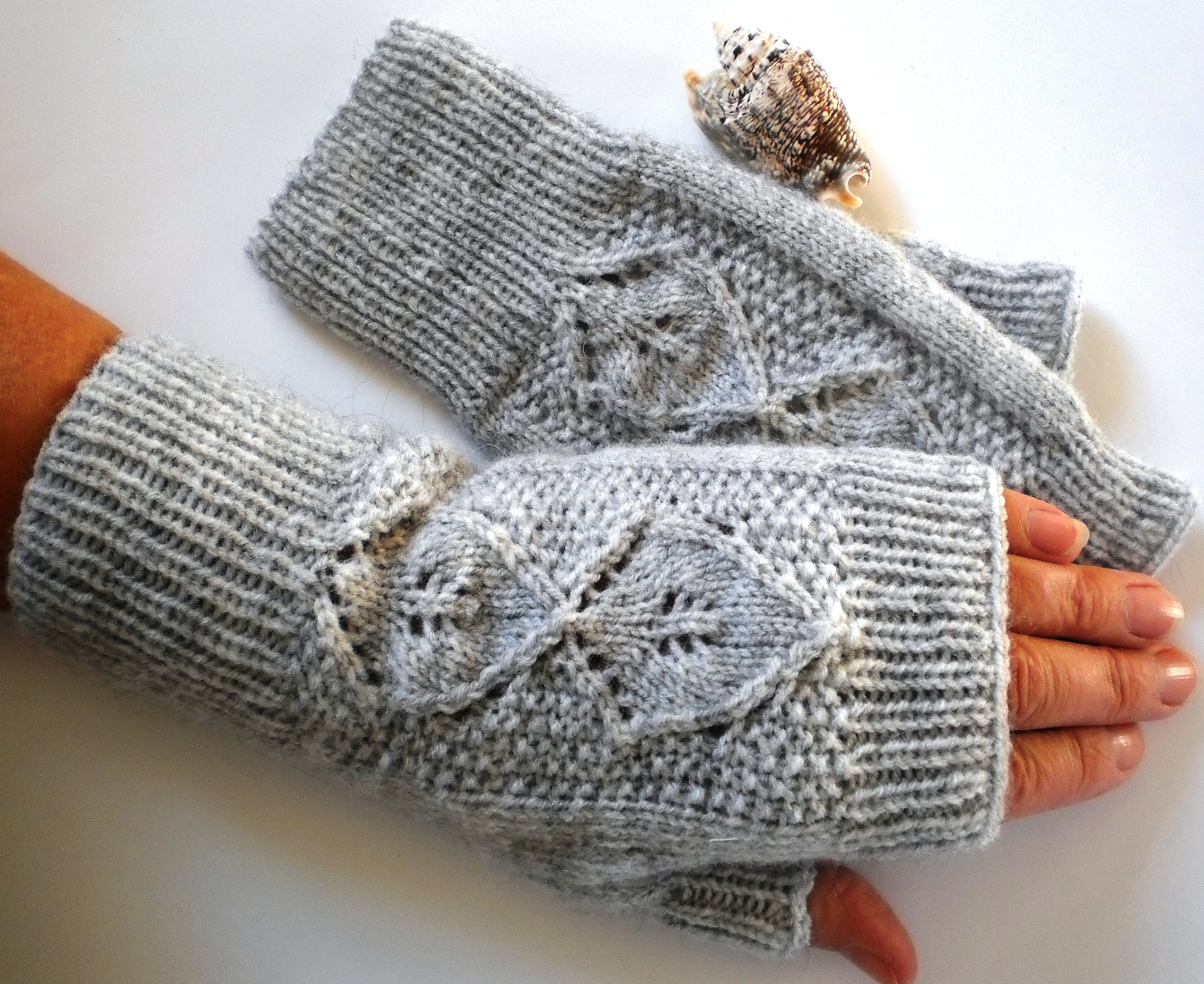 Crochet Gloves Without Fingers Pattern Knitted Fingerless Gloves ...
