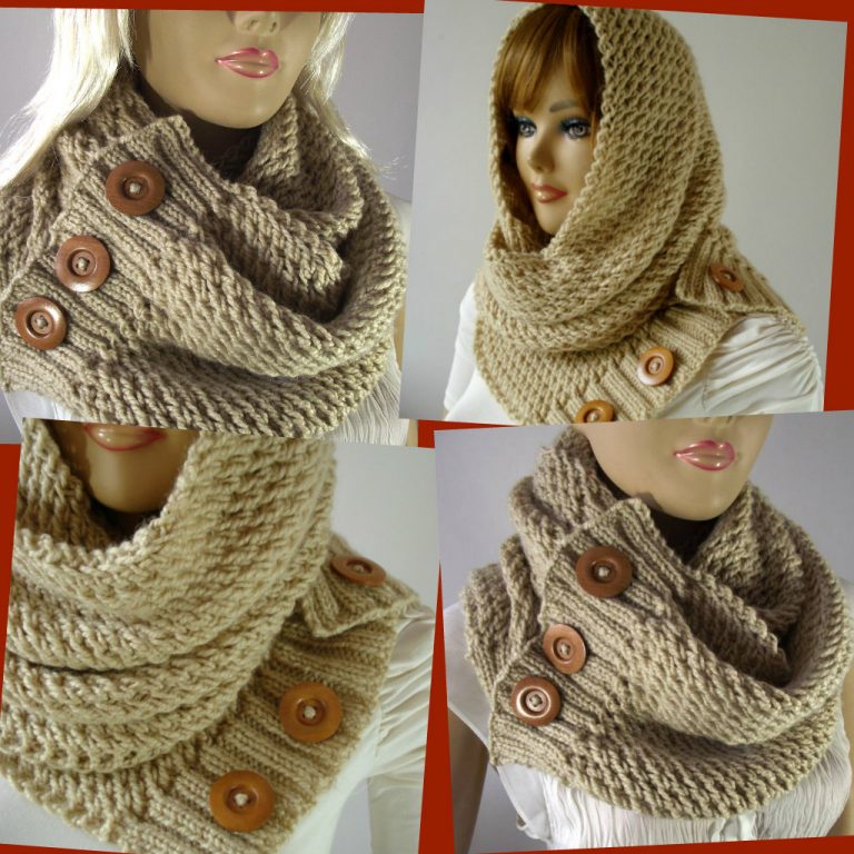 Cozy and Easy Crochet Hooded Scarf Pattern