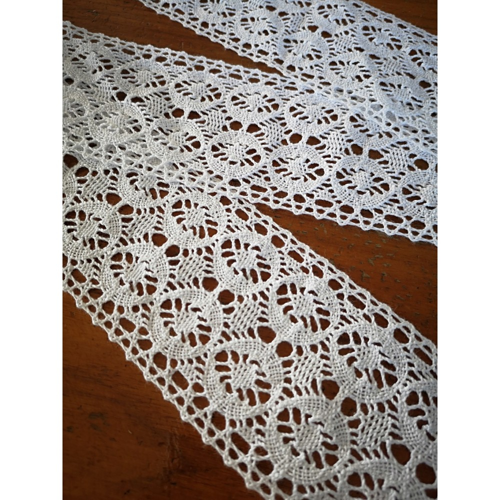 Crochet Lace Trim Pattern  Cotton Lace Trim Edge Ribbon White Wide Cm75 Mt10 Art1627