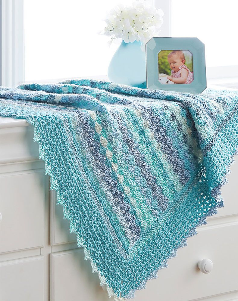 Crochet Patterns Afghan Mary Maxim Free Aqua Shells Ba Afghan Pattern ...