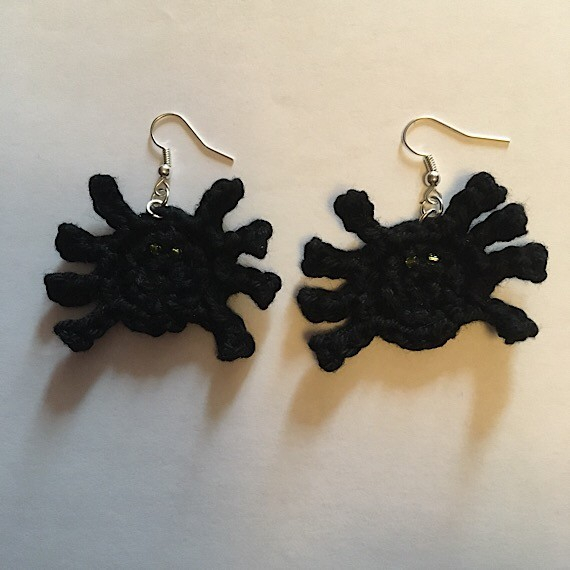 Crochet Spider Crochet Spider Earrings Conscious Crafties