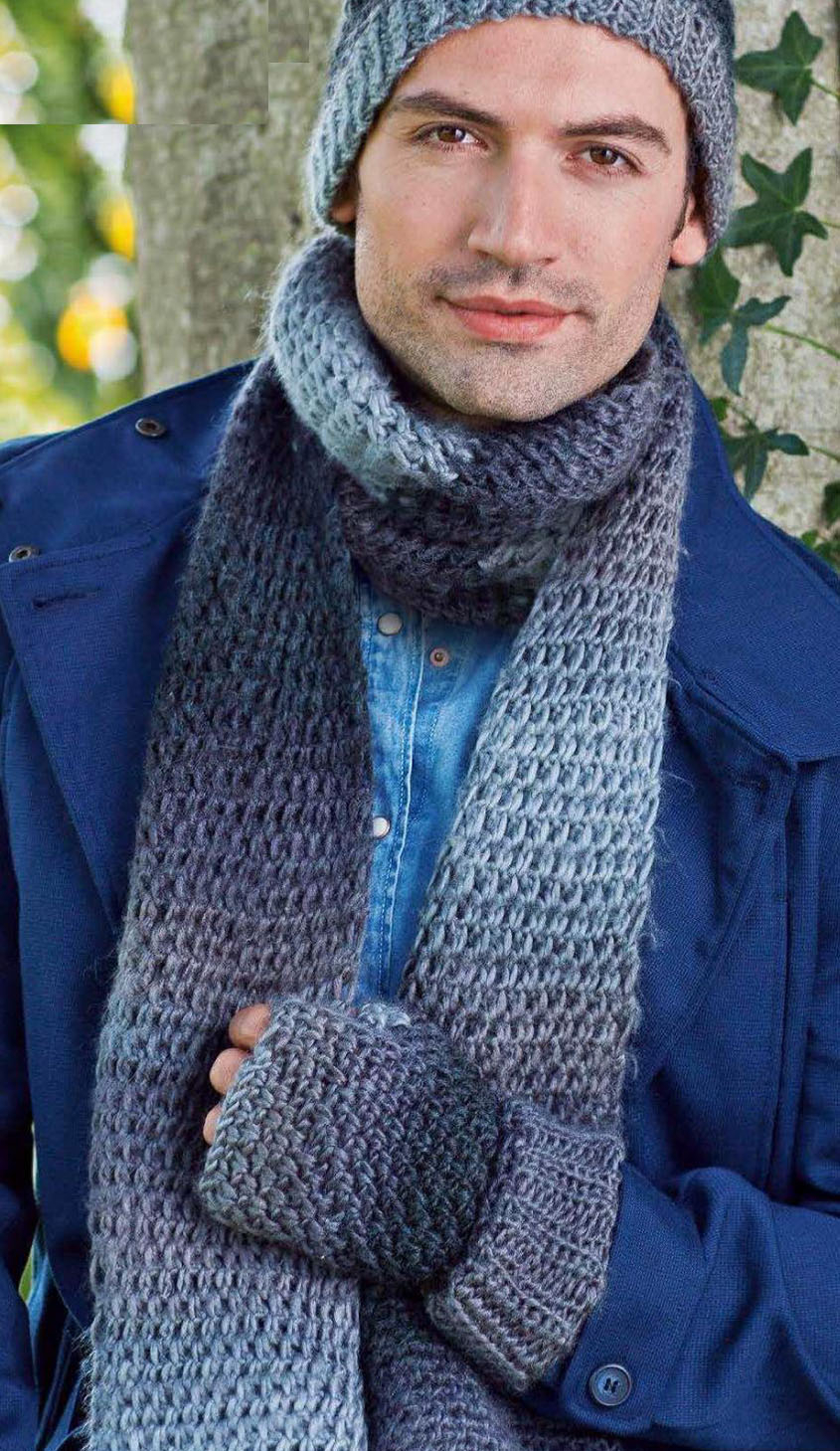 Crocheted Hats And Scarves Mens Hat Scarf And Mitts Set - mecrochet.com