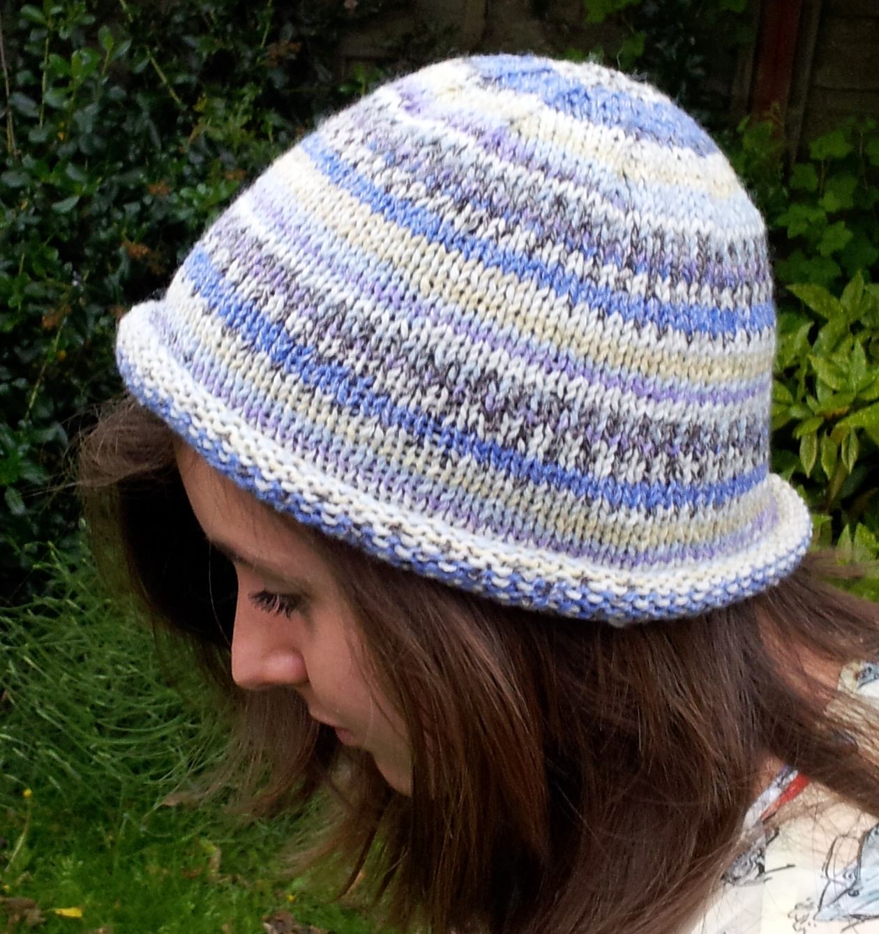 Free Crochet Pattern Hat With Brim For Summer Knitted Rolled Brim ...