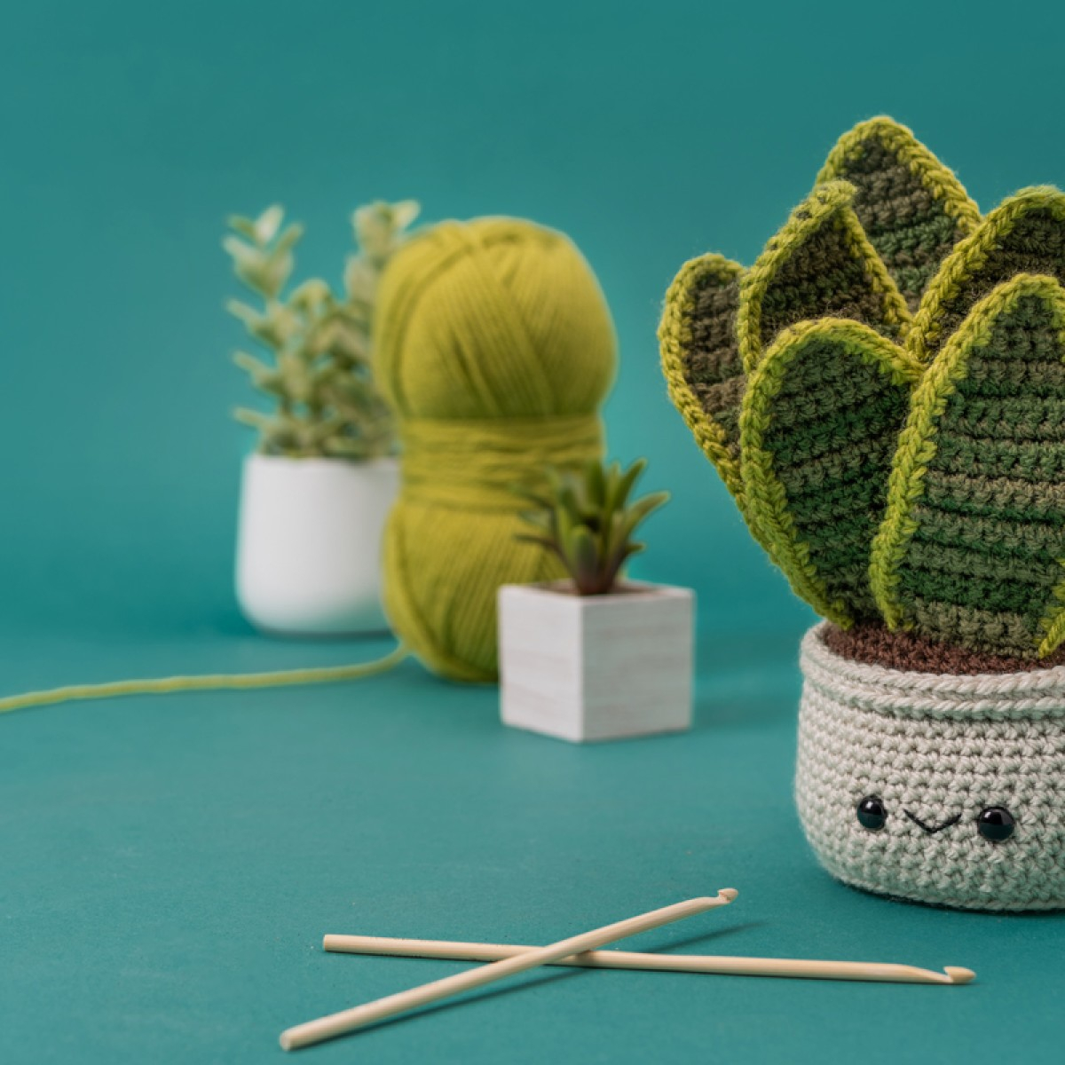 Free Crochet Pot Leaf Pattern for Making Decorations Crochet An Amigurumi Snake Plant No Green Thumb Required