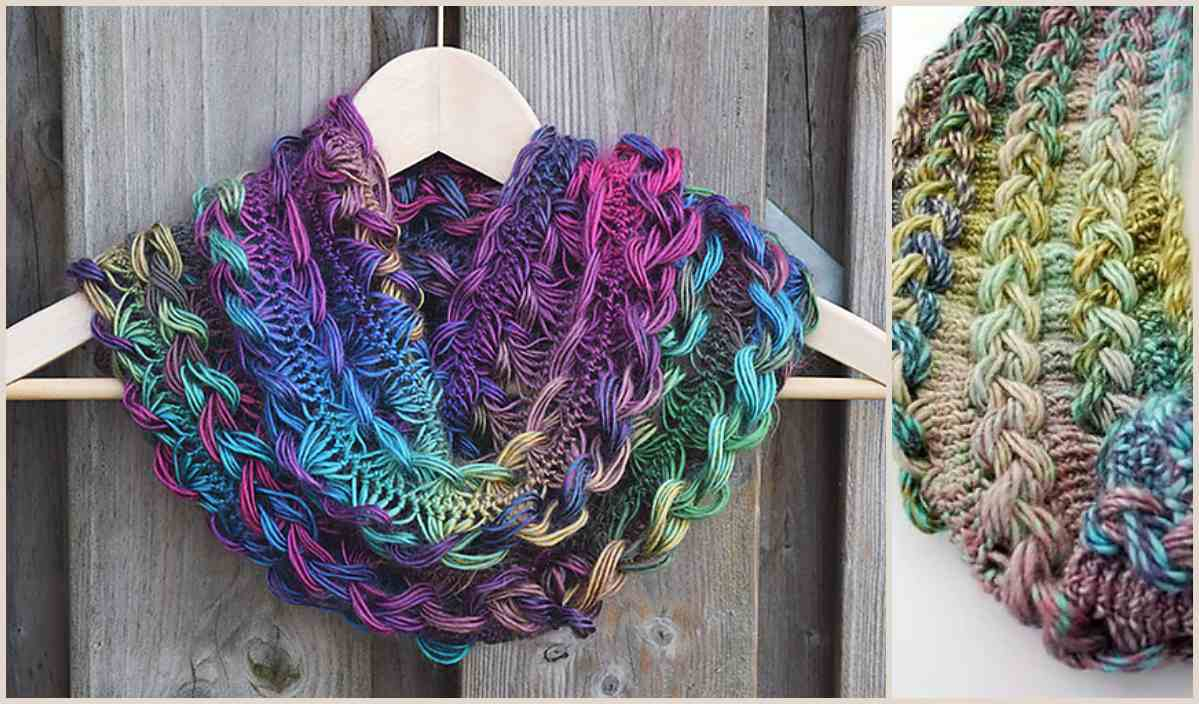 Free Infinity Scarf Crochet Pattern  Braided Hairpin Lace Infinity Scarf Free Crochet Pattern Your Crochet
