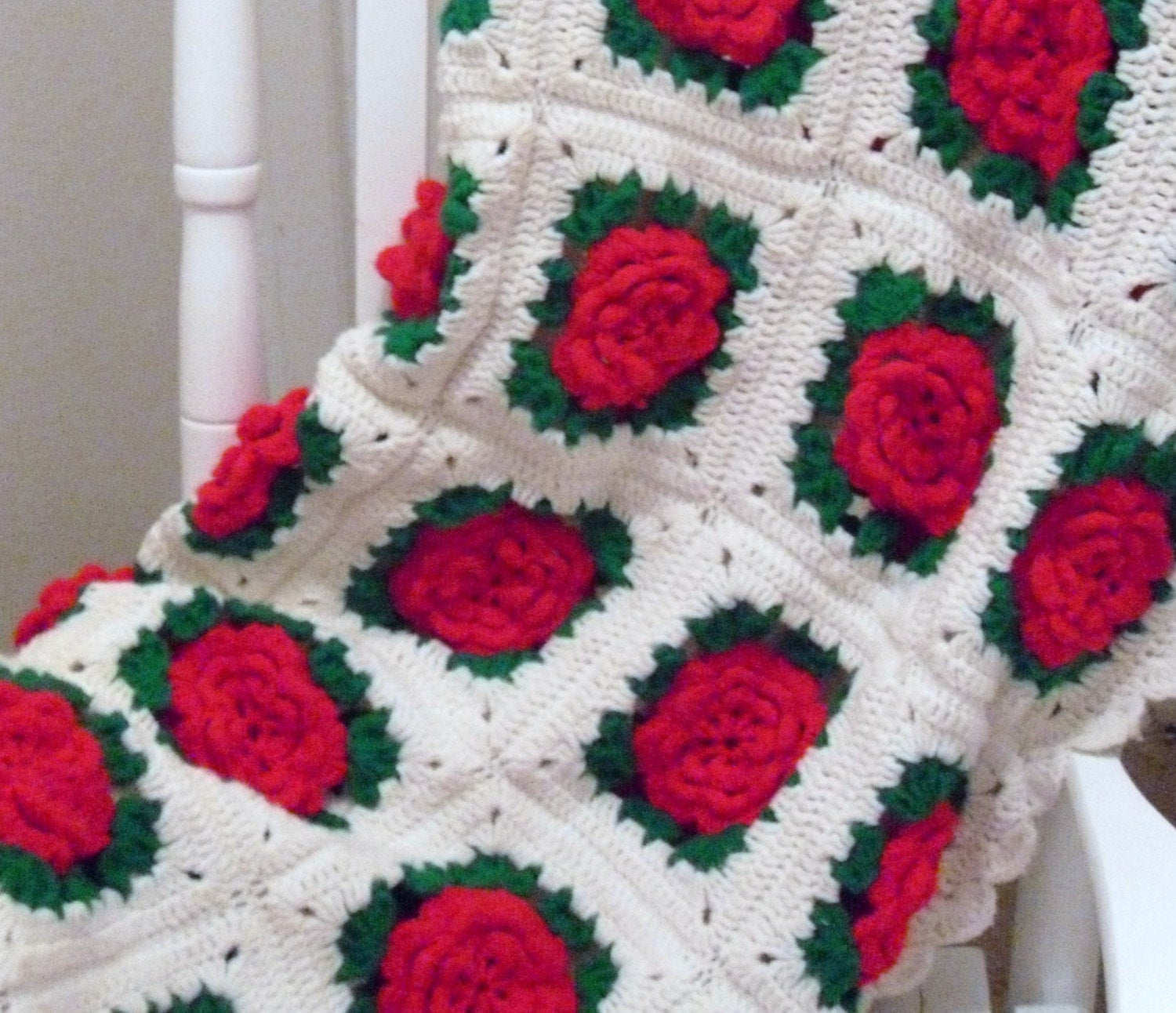 Free Irish Crochet Patterns Free Crochet Pattern For Rose Afghan