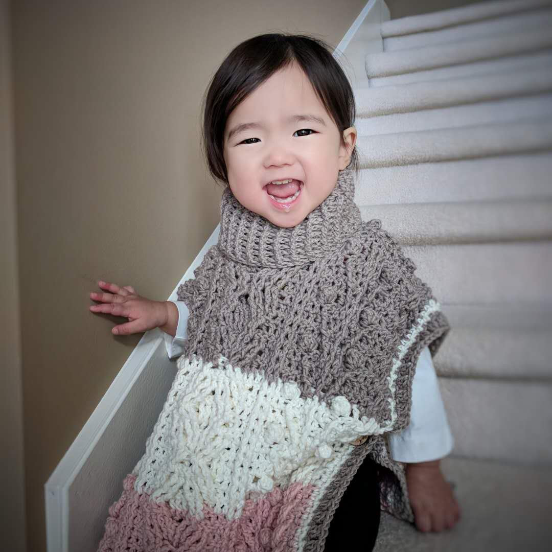 List of Free Crochet Patterns for Toddlers Ponchos Crochet Pattern Hugs