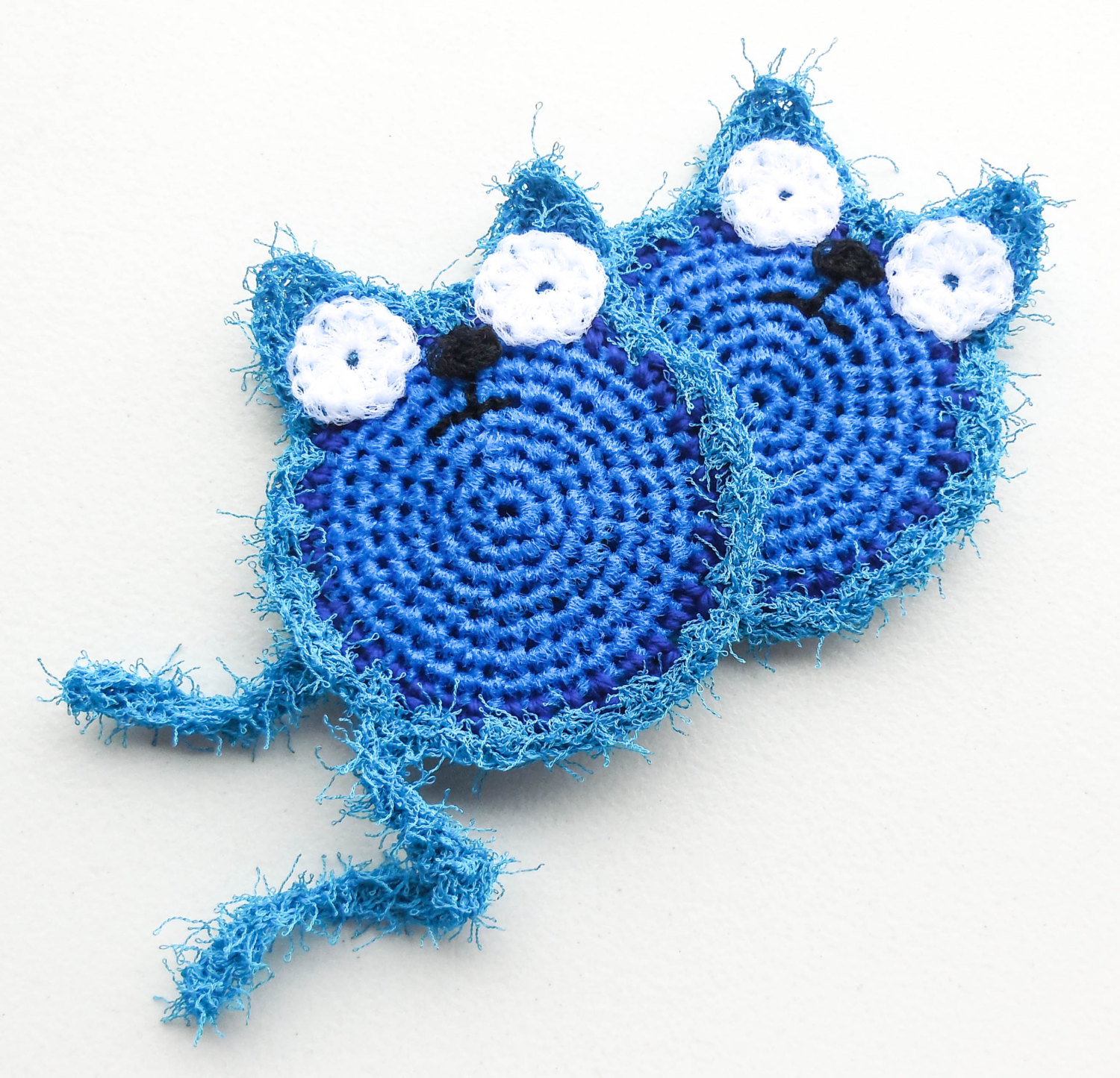 Nylon Net Scrubbies Crochet Pattern Blue Dish Scrubber Set Of 2 Through