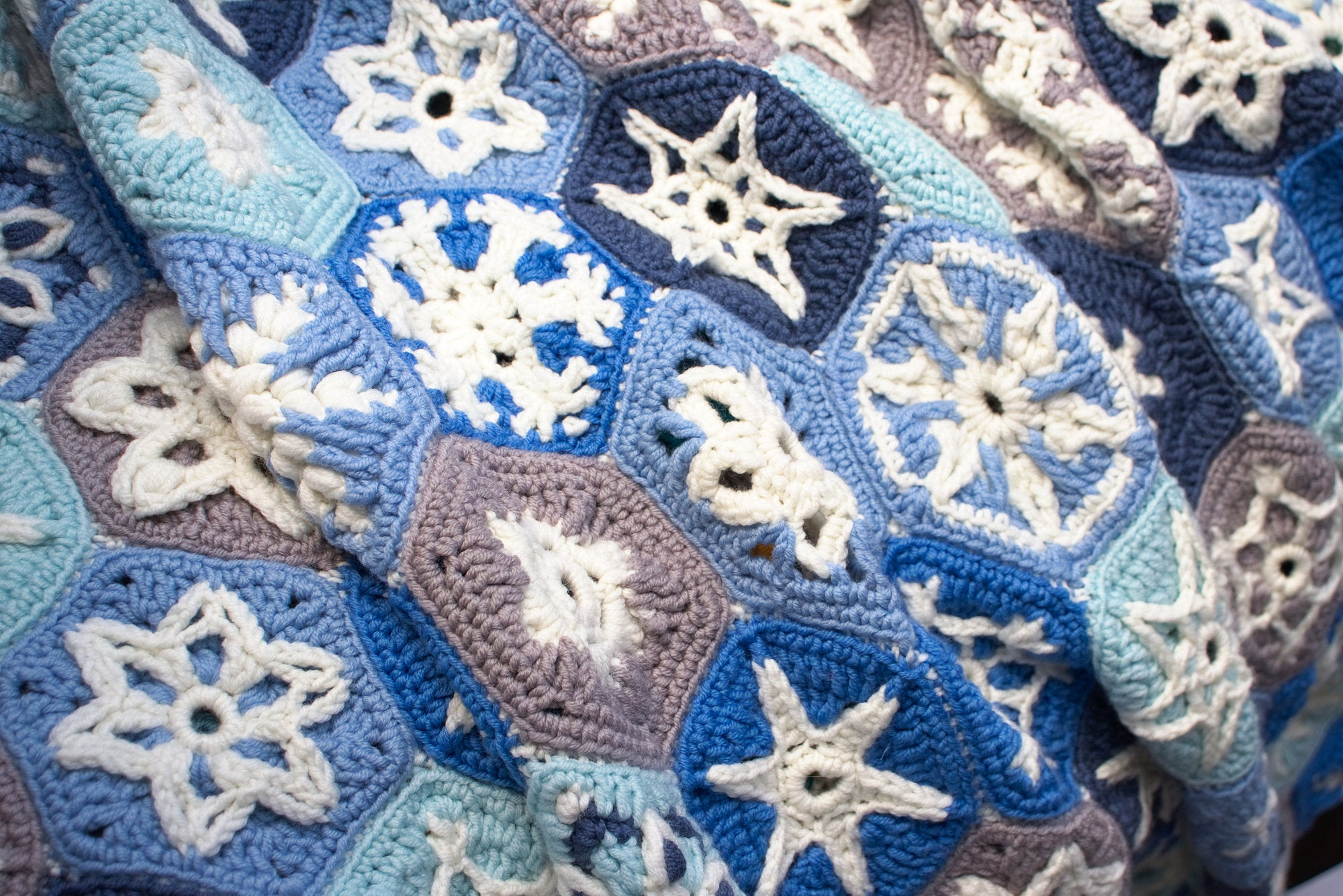 The Best Design of Snowflake Hexagon Crochet Pattern to Make Crochet Blanket Pattern Festive Snowy Blanket Snowflake Etsy